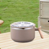 Maxbell Japanese Ramen Bowl 1200ml Portable Tableware Cereal Bowls for Office Picnic Coffee Color
