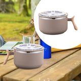 Maxbell Japanese Ramen Bowl 1200ml Portable Tableware Cereal Bowls for Office Picnic Coffee Color