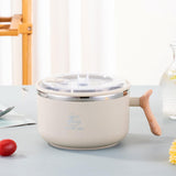 Maxbell Japanese Ramen Bowl 1200ml Portable Tableware Cereal Bowls for Office Picnic Khaki