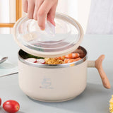 Maxbell Japanese Ramen Bowl 1200ml Portable Tableware Cereal Bowls for Office Picnic Khaki