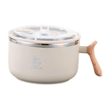 Maxbell Japanese Ramen Bowl 1200ml Portable Tableware Cereal Bowls for Office Picnic Khaki