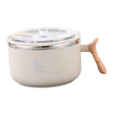 Maxbell Japanese Ramen Bowl 1200ml Portable Tableware Cereal Bowls for Office Picnic Khaki