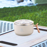 Maxbell Japanese Ramen Bowl 1200ml Portable Tableware Cereal Bowls for Office Picnic Khaki