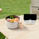 Maxbell Japanese Ramen Bowl 1200ml Portable Tableware Cereal Bowls for Office Picnic Khaki