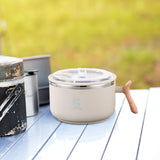 Maxbell Japanese Ramen Bowl 1200ml Portable Tableware Cereal Bowls for Office Picnic Khaki