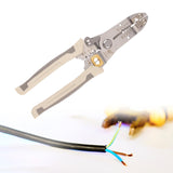 Maxbell 8inch Wire Stripper Wire Pliers Pliers for Crimping Pressing Wire Cutting
