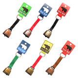 Maxbell Bear Bell with Keyring Hanging Cow Bell for Mountain Climbing Outdoor Travel Green Strap Bronze