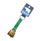 Maxbell Bear Bell with Keyring Hanging Cow Bell for Mountain Climbing Outdoor Travel Green Strap Bronze