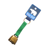 Maxbell Bear Bell with Keyring Hanging Cow Bell for Mountain Climbing Outdoor Travel Green Strap Bronze