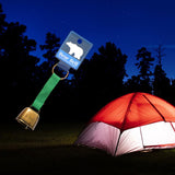 Maxbell Bear Bell with Keyring Hanging Cow Bell for Mountain Climbing Outdoor Travel Green Strap Bronze