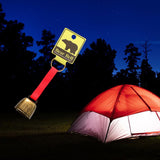 Maxbell Bear Bell with Keyring Hanging Cow Bell for Mountain Climbing Outdoor Travel Red Strap Bronze