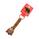 Maxbell Bear Bell with Keyring Hanging Cow Bell for Mountain Climbing Outdoor Travel Coffee Red Bronze