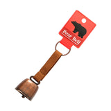 Maxbell Bear Bell with Keyring Hanging Cow Bell for Mountain Climbing Outdoor Travel Coffee Red Bronze
