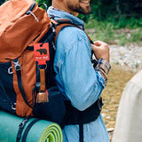 Maxbell Bear Bell with Keyring Hanging Cow Bell for Mountain Climbing Outdoor Travel Coffee Red Bronze