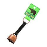 Maxbell Bear Bell with Keyring Hanging Cow Bell for Mountain Climbing Outdoor Travel Black Red Bronze