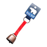 Maxbell Bear Bell with Keyring Hanging Cow Bell for Mountain Climbing Outdoor Travel Red and Red Bronze