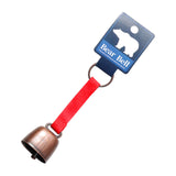 Maxbell Bear Bell with Keyring Hanging Cow Bell for Mountain Climbing Outdoor Travel Red and Red Bronze