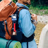 Maxbell Bear Bell with Keyring Hanging Cow Bell for Mountain Climbing Outdoor Travel Red and Red Bronze