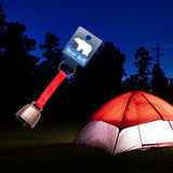 Maxbell Bear Bell with Keyring Hanging Cow Bell for Mountain Climbing Outdoor Travel Red and Red Bronze