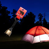 Maxbell Bear Bell with Keyring Hanging Cow Bell for Mountain Climbing Outdoor Travel Black Strap Bronze