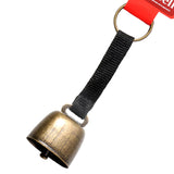 Maxbell Bear Bell with Keyring Hanging Cow Bell for Mountain Climbing Outdoor Travel Black Strap Bronze