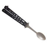 Maxbell Butterfly Fork Camping Spoon Metal Butterfly Spoon for BBQ Hiking Kitchen