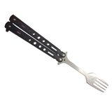 Maxbell Butterfly Fork Camping Spoon Metal Butterfly Spoon for BBQ Hiking Kitchen