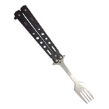 Maxbell Butterfly Fork Camping Spoon Metal Butterfly Spoon for BBQ Hiking Kitchen