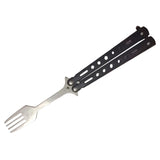 Maxbell Butterfly Fork Camping Spoon Metal Butterfly Spoon for BBQ Hiking Kitchen