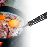 Maxbell Butterfly Fork Camping Spoon Metal Butterfly Spoon for BBQ Hiking Kitchen