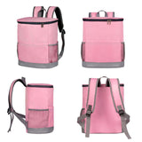 Maxbell Cooler Rucksack Insulated Soft Backpack Cooler for Men Women to Work Camping Pink