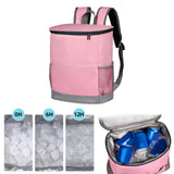 Maxbell Cooler Rucksack Insulated Soft Backpack Cooler for Men Women to Work Camping Pink