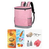 Maxbell Cooler Rucksack Insulated Soft Backpack Cooler for Men Women to Work Camping Pink