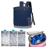 Maxbell Cooler Rucksack Insulated Soft Backpack Cooler for Men Women to Work Camping Dark Blue