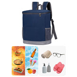 Maxbell Cooler Rucksack Insulated Soft Backpack Cooler for Men Women to Work Camping Dark Blue
