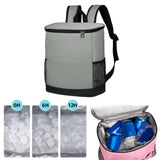 Maxbell Cooler Rucksack Insulated Soft Backpack Cooler for Men Women to Work Camping Gray