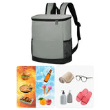 Maxbell Cooler Rucksack Insulated Soft Backpack Cooler for Men Women to Work Camping Gray