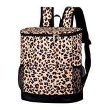 Maxbell Cooler Rucksack Insulated Soft Backpack Cooler for Men Women to Work Camping Light Leopard Print