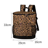 Maxbell Cooler Rucksack Insulated Soft Backpack Cooler for Men Women to Work Camping Dark Leopard Print