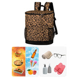 Maxbell Cooler Rucksack Insulated Soft Backpack Cooler for Men Women to Work Camping Dark Leopard Print