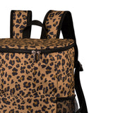 Maxbell Cooler Rucksack Insulated Soft Backpack Cooler for Men Women to Work Camping Dark Leopard Print