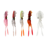 Maxbell Soft Fishing Lure Artificial Durable Fishing Tackle Vivid Elastic Squid Bait Pink