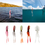 Maxbell Soft Fishing Lure Artificial Durable Fishing Tackle Vivid Elastic Squid Bait Pink