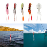 Maxbell Soft Fishing Lure Artificial Durable Fishing Tackle Vivid Elastic Squid Bait Pink