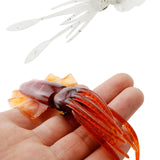 Maxbell Soft Fishing Lure Artificial Durable Fishing Tackle Vivid Elastic Squid Bait Pink