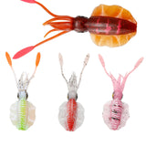 Maxbell Soft Fishing Lure Artificial Durable Fishing Tackle Vivid Elastic Squid Bait Pink