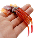 Maxbell Soft Fishing Lure Artificial Durable Fishing Tackle Vivid Elastic Squid Bait Pink
