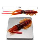 Maxbell Soft Fishing Lure Artificial Durable Fishing Tackle Vivid Elastic Squid Bait Pink