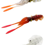 Maxbell Soft Fishing Lure Artificial Durable Fishing Tackle Vivid Elastic Squid Bait Pink