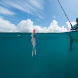 Maxbell Soft Fishing Lure Artificial Durable Fishing Tackle Vivid Elastic Squid Bait Pink